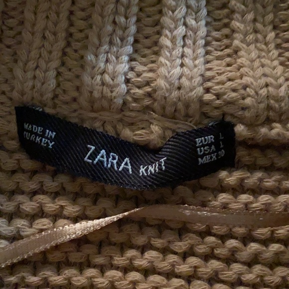 Zara Women’s Cable Knit Sweater Sz L - Picture 4 of 6